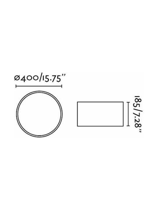 Faro Barcelona Seven Ceiling Mount Light 40cm White with Socket E27