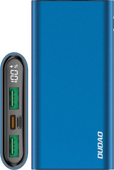 Dudao K14H Baterie Externă 10000mAh 20W Cu Port USB-A și Port USB-C Power Delivery / Încărcare Rapidă Albastră