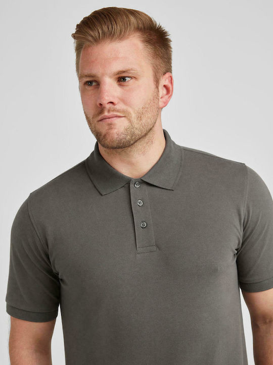 SG Tagless Men's Short Sleeve Promotional Blouse Stretch Charcoal