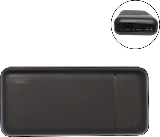 Remax RPP-166 Power Bank 20000mAh cu 2 Porturi USB-A Negru