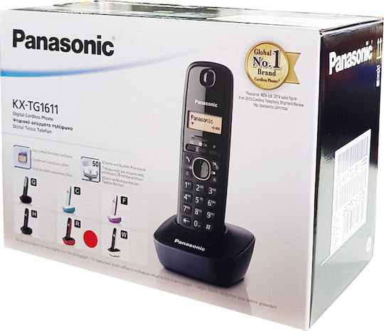 Panasonic KX-TG1611 Ασύρματο Τηλέφωνο Μαύρο