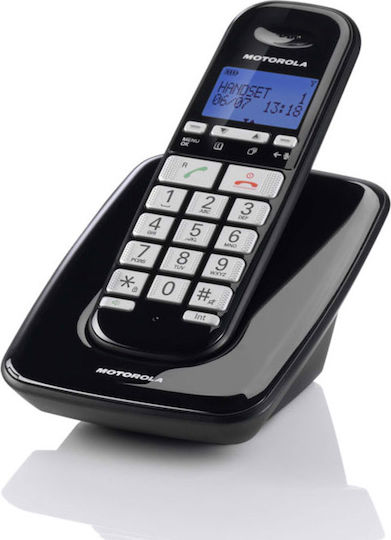 Motorola S3001 Ασύρματο Τηλέφωνο με Ελληνικό Μενού Μαύρο