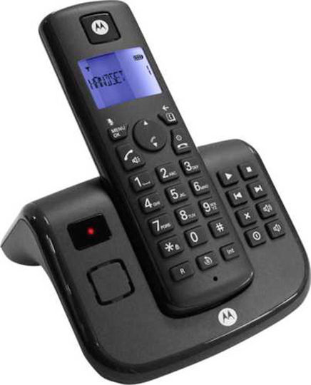 Motorola T311 Ασύρματο Τηλέφωνο με Ελληνικό Μενού Μαύρο