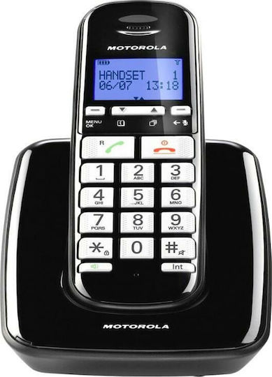 Motorola S3001 Ασύρματο Τηλέφωνο με Ελληνικό Μενού Μαύρο