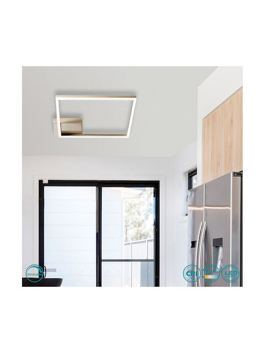 Fabas Luce Bard Ceiling Mount Light 42cm Gold with Integrated LED