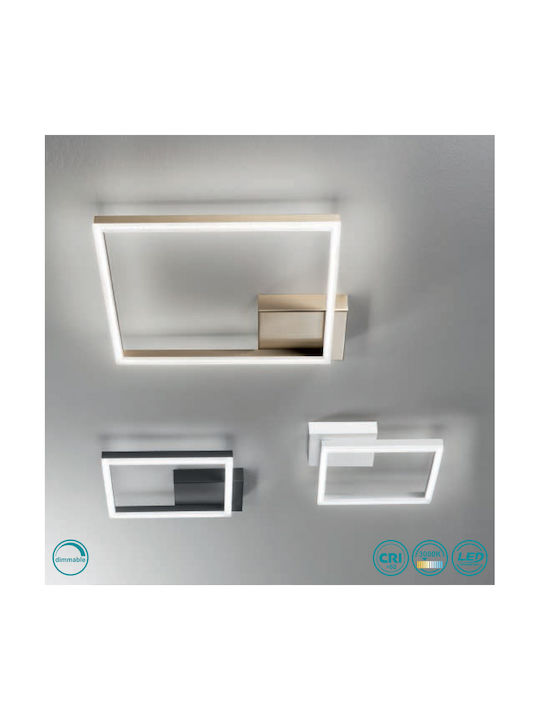 Fabas Luce Bard Ceiling Mount Light 42cm Gold with Integrated LED