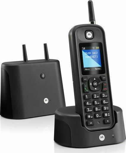 Motorola O201 Ασύρματο Τηλέφωνο με Ελληνικό Μενού Μαύρο