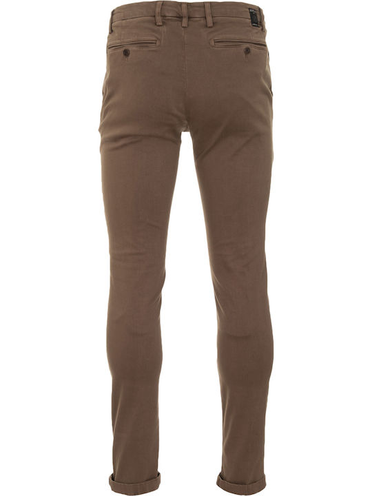Zeumar Hyperflex Παντελόνι Chino Ελαστικό σε Slim Εφαρμογή Καφέ