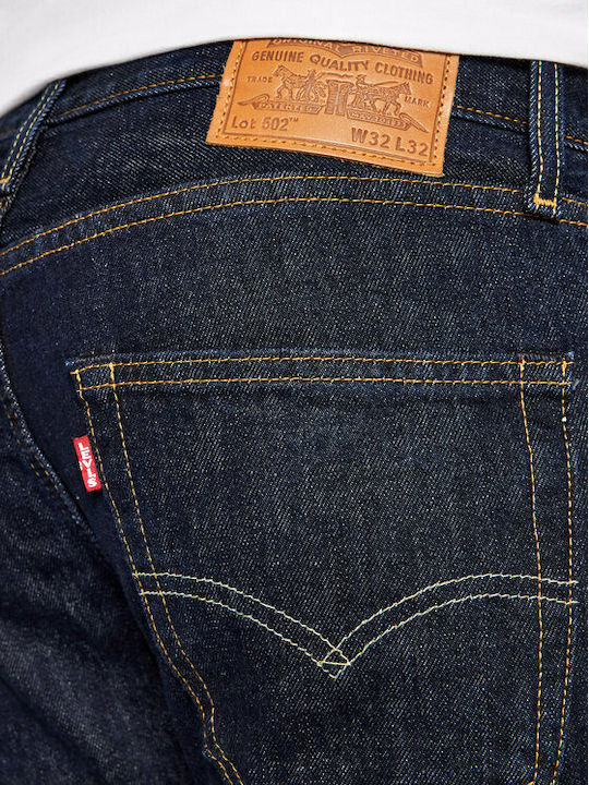 502 Men's Jeans Pants Elastic with Regular Tapered Fit Navy Blue