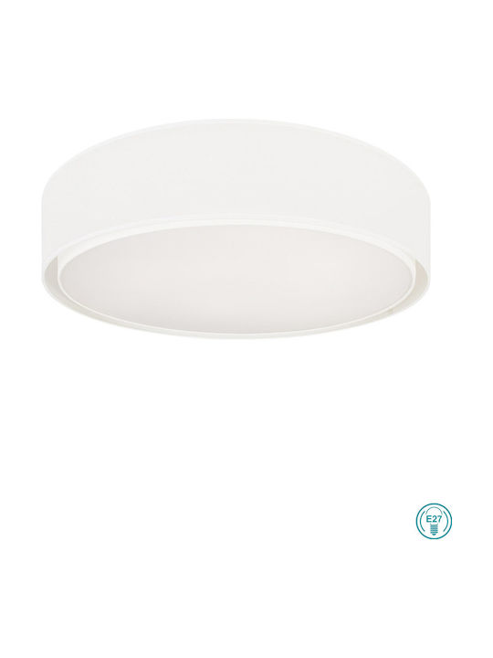 Nowodvorski Mist Μοντέρνα Υφασμάτινη Πλαφονιέρα Οροφής με Ντουί E27 σε Λευκό χρώμα