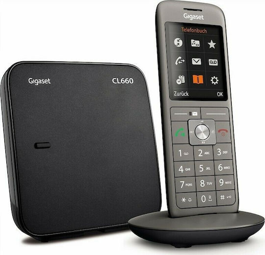 Gigaset CL660 Ασύρματο Τηλέφωνο με Ελληνικό Μενού Γκρι