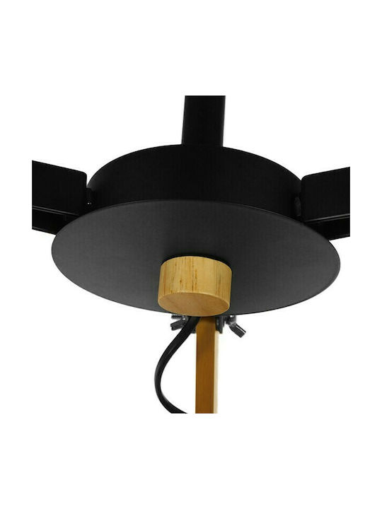 GloboStar Oldschool Ceiling Mount Light 75cm Black with Socket E27