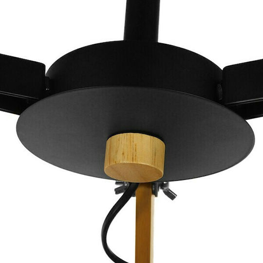 GloboStar Oldschool Deckenleuchte 75cm Schwarz mit Fassung E27
