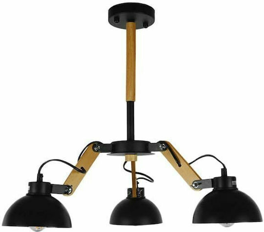 GloboStar Oldschool Deckenleuchte 75cm Schwarz mit Fassung E27