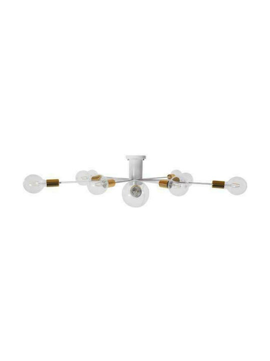 GloboStar Aurora Ceiling Mount Light 95cm White with Socket E27