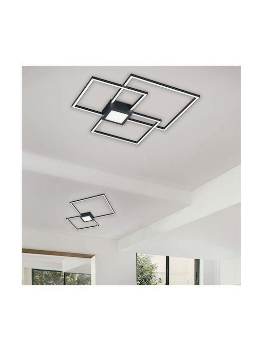 Trio Lighting Hydra Πλαφονιέρα Οροφής 65.5εκ. Ανθρακί με Ενσωματωμένο LED