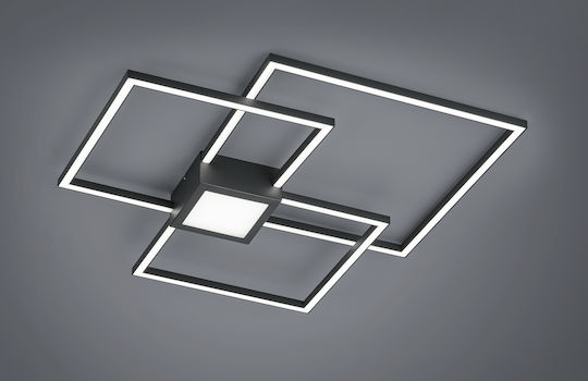 Trio Lighting Hydra Πλαφονιέρα Οροφής 65.5εκ. Ανθρακί με Ενσωματωμένο LED