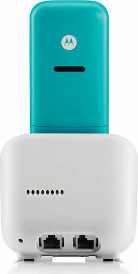 Motorola T301 Cordless Phone with Greek Menu turquoise