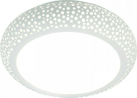 Inlight 42155Β Πλαφονιέρα Οροφής 40εκ. Λευκή με Ντουί E27