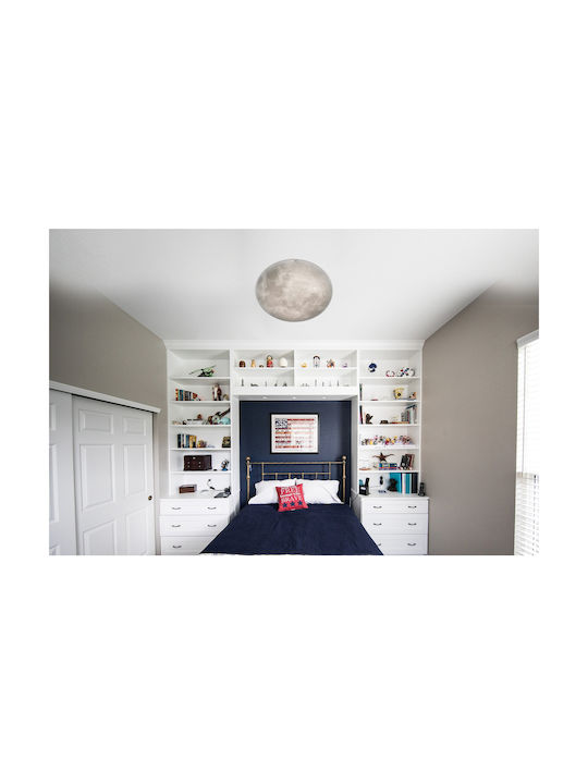 Trio Lighting Lunar Deckenleuchte 40cm Weiß mit Integrierter LED und Fernbedienung
