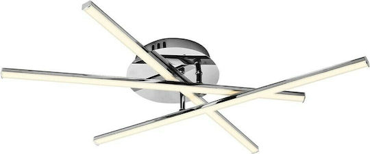 Vivalux Matrix Ceiling Mount Light 56cm Silver with Integrated LED