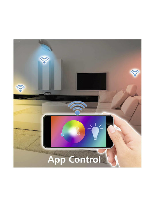 HAMA Hama Ceiling Light Glitter Effect Square Smart Πλαφονιέρα Οροφής Λευκή με Ενσωματωμένο LED