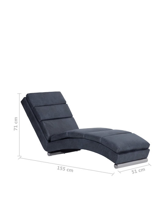 Modern Recliner made of Synthetic Leather Gri L155xW51xH71buc