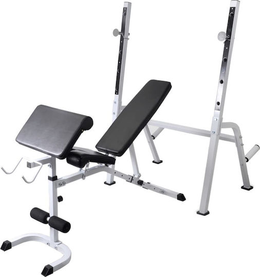 vidaXL Adjustable Workout Bench with Stands