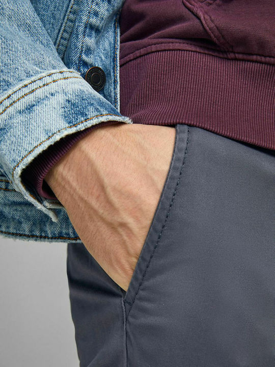 Chino Elastic Trousers in Slim Fit Asphalt