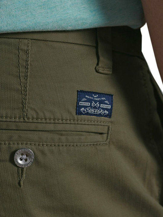 Παντελόνι Chino Ελαστικό σε Ίσια Γραμμή Χακί