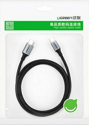 Ugreen Geflochten USB 2.0 Kabel USB-C männlich - USB-C 60W Schwarz 1m (50150)