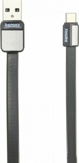 Remax Platinum RC-044a Flat USB 2.0 Cable USB-C male - USB-A Μαύρο 1m