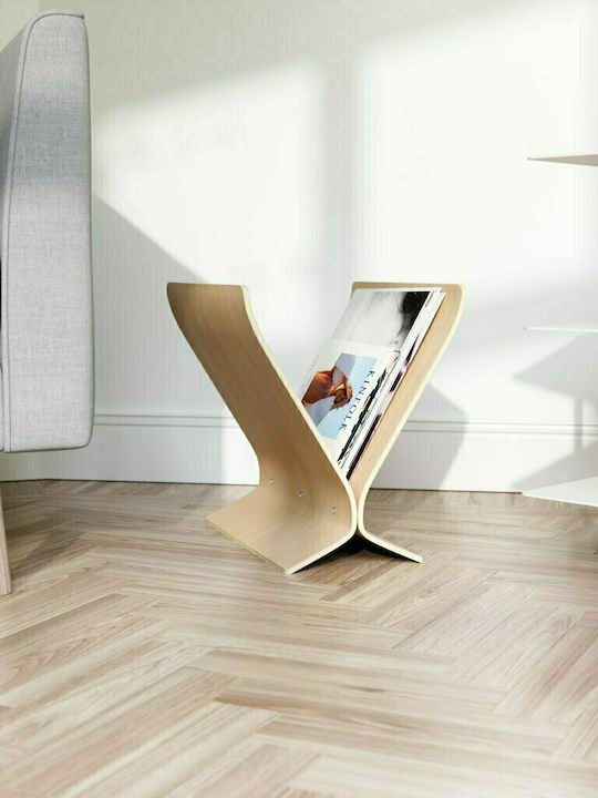 Umbra Arling Wooden Magazine Rack Beige 40x29x39cm
