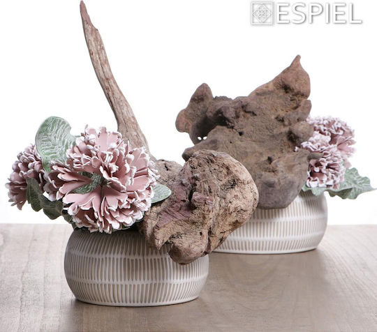 Espiel Decorative Bowl White 31.5x31.5x9.5cm