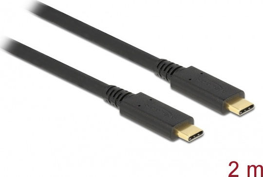 DeLock Cable USB 3.1 Cable USB-C male - USB-C PD Μαύρο 2m 85527