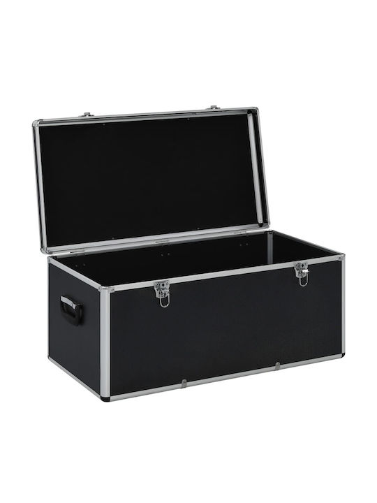 vidaXL Metallic Decorative Trunks Set Black 3pcs