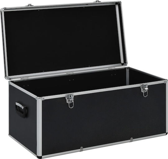 vidaXL Metallic Decorative Trunks Set Black 3pcs