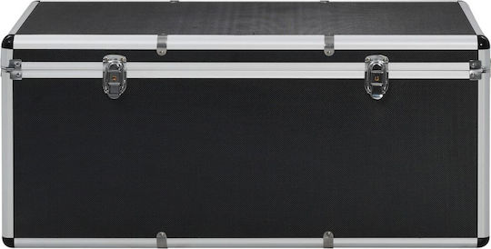 vidaXL Metallic Decorative Trunks Set Black 3pcs