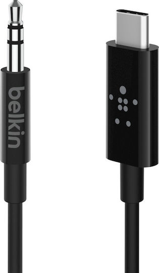 Belkin USB 2.0 Cable USB-C male - 3.5mm Μαύρο 1.8m F7U079bt06-BLK