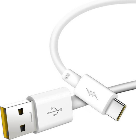 XO NB120 USB 2.0 Cable USB-C male - USB-A Λευκό 1m XO-NB120