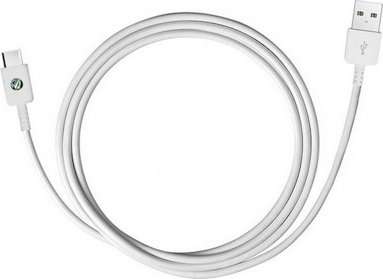 Samsung USB 2.0 Cable USB-C male - USB-A Λευκό 1.5m EP-DW700CWE Bulk