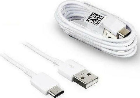Samsung USB 2.0 Cable USB-C male - USB-A Λευκό 1.5m EP-DW700CWE Bulk