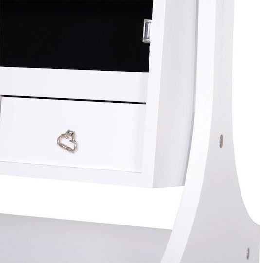 HomCom Floor Mirror with White Wooden Frame 150x45cm