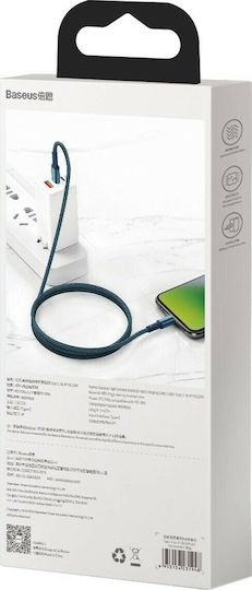 Baseus High Density Braided USB-C to Lightning Cable 20W Blue 1m (CATLGD-03)