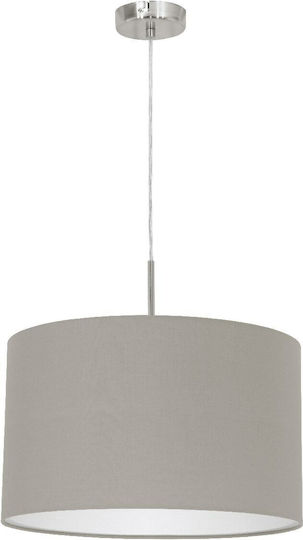 Eglo Pasteri Κρεμαστό Φωτιστικό Γκρι με Ντουί E27 38x38x110εκ.