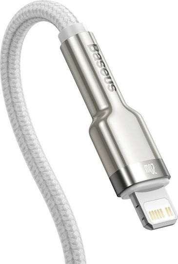 Baseus Cafule Metal Braided USB-C to Lightning Cable 20W White 2m (CATLJK-B02)