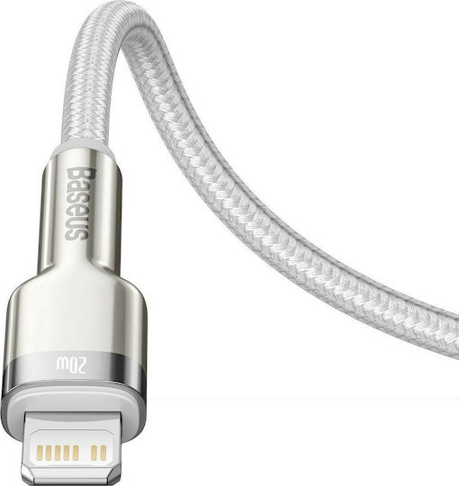 Baseus Cafule Metal Braided USB-C to Lightning Cable 20W White 2m (CATLJK-B02)