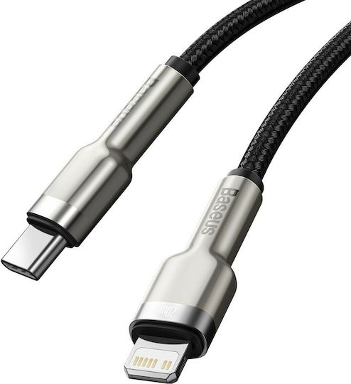 Baseus Cafule Metal Braided USB-C to Lightning Cable 20W Black 1m (CATLJK-A01)
