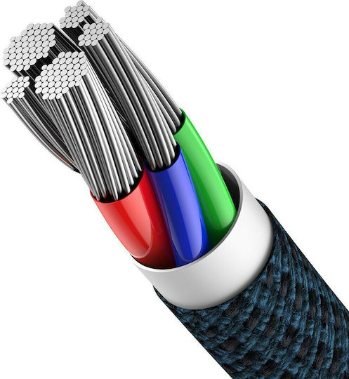 Baseus High Density Braided USB-C to Lightning Cable 20W Blue 2m (CATLGD-A03)