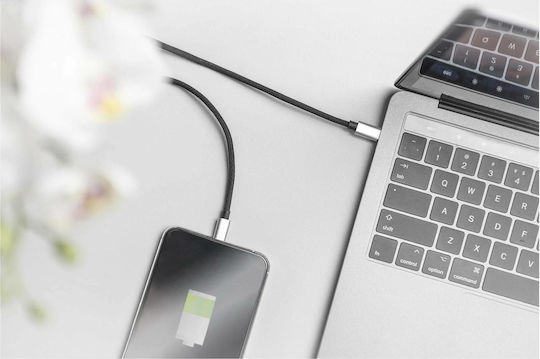 Digitus Braided USB 2.0 Cable USB-C male - USB-C 29W PD Μαύρο 1m DB-600109-010-S